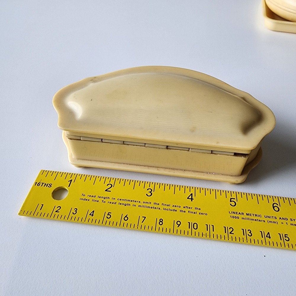 Vintage Celluloid French Ivory Jewelry Box Ring Holder Tray Vanity Set 1930s UK - Picture 12 of 16